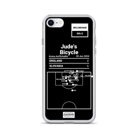 England National Team Greatest Goals iPhone Case: Jude's Bicycle (2024)