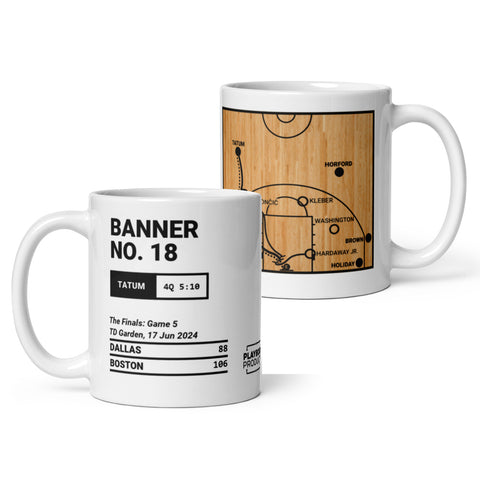 Boston Celtics Greatest Plays Mug: BANNER NO. 18 (2024)