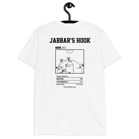 Los Angeles Lakers Greatest Plays T-shirt: Jabbar's hook (1985)