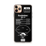 Greatest Rockies Plays iPhone Case: Rocktober: 21-1 (2007)