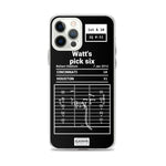 Greatest Texans Plays iPhone Case: Watt's pick six (2012)