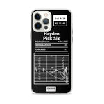 Greatest Colts Plays iPhone Case: Hayden Pick Six (2007)