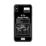 Greatest Chiefs Plays iPhone Case: D.T's Seven Sacks (1990)