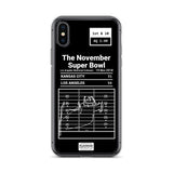 Greatest Rams Plays iPhone Case: The November Super Bowl (2018)