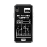 Greatest Rams Plays iPhone Case: The November Super Bowl (2018)