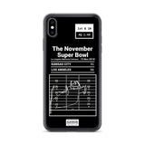 Greatest Rams Plays iPhone Case: The November Super Bowl (2018)