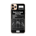 Greatest Dolphins Plays iPhone Case: Back-to-back Champs (1974)