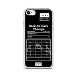 Greatest Dolphins Plays iPhone Case: Back-to-back Champs (1974)