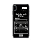 Greatest Dolphins Plays iPhone Case: Back-to-back Champs (1974)