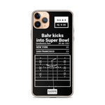 Greatest Giants Plays iPhone Case: Bahr kicks into Super Bowl (1991)