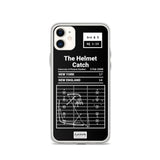 Greatest Giants Plays iPhone Case: The Helmet Catch (2008)