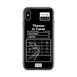 Greatest Oregon Football Plays iPhone Case: Thomas to Tuinei (2012)