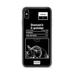 Greatest Spurs Plays iPhone Case: Duncan's 3-pointer (2008)