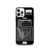 Greatest Seahawks Plays iPhone Case: First Championship (2014)