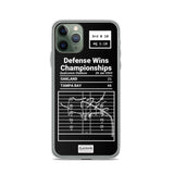 Greatest Buccaneers Plays iPhone Case: Defense Wins Championships (2003)