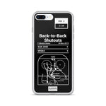 Greatest Knights Plays iPhone Case: Back-to-Back Shutouts (2019)