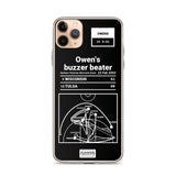 Greatest Wisconsin Basketball Plays iPhone Case: Owen's buzzer beater (2003)