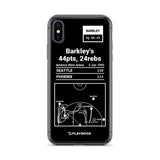 Greatest Suns Plays iPhone Case: Barkley's 44pts, 24rebs (1993)