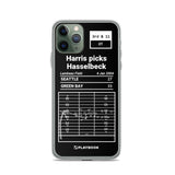 Greatest Packers Plays iPhone Case: Harris picks Hasselbeck (2004)