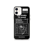 Greatest 49ers Plays iPhone Case: Rice breaks TD record (1994)