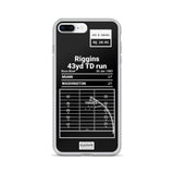 Greatest Commanders Plays iPhone Case: Riggins 43yd TD run (1983)