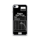 Greatest Commanders Plays iPhone Case: Riggins 43yd TD run (1983)