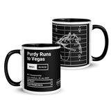 San Francisco 49ers Greatest Plays Mug: Purdy Runs to Vegas (2024)